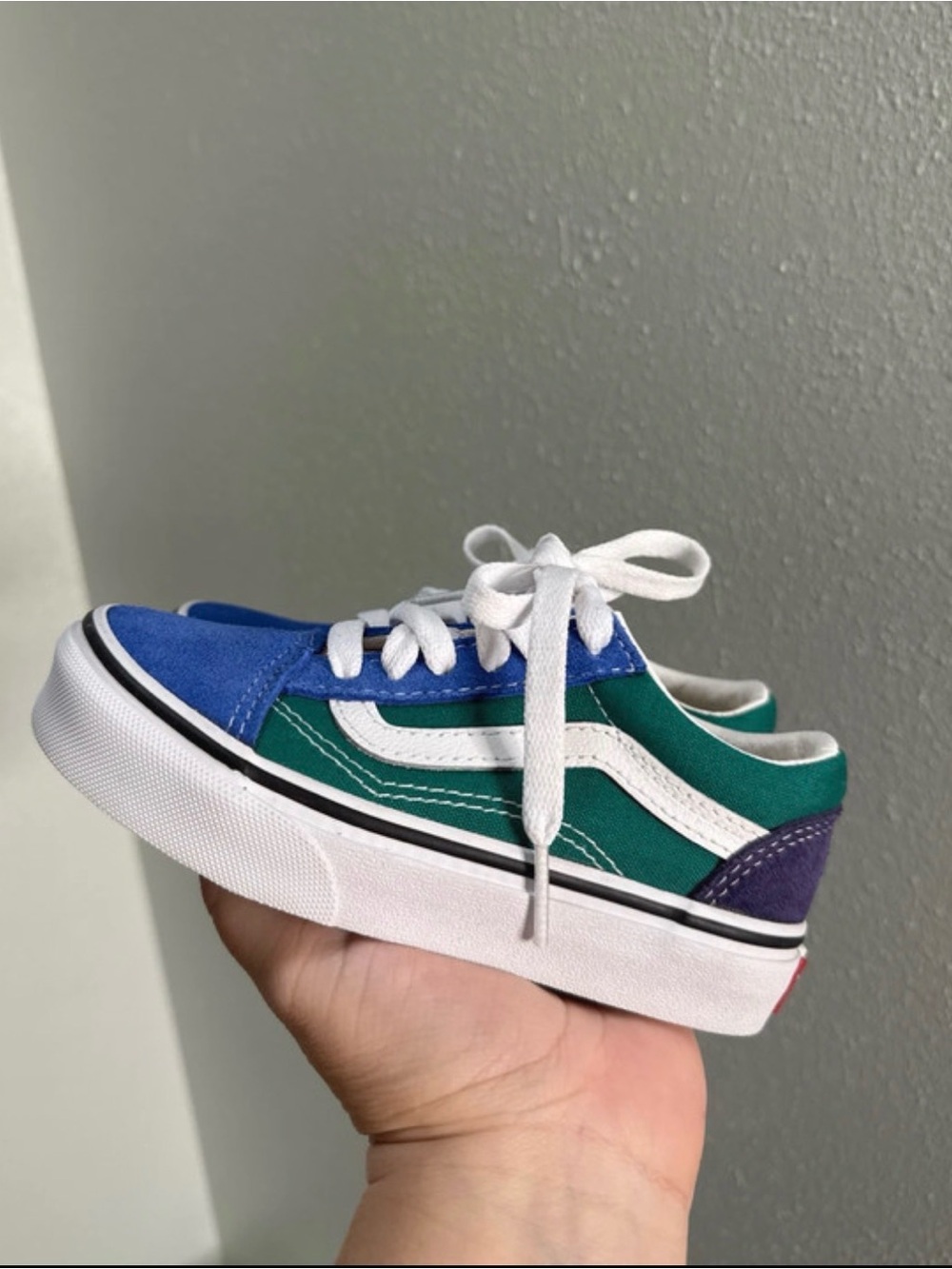 Toddler color block vans